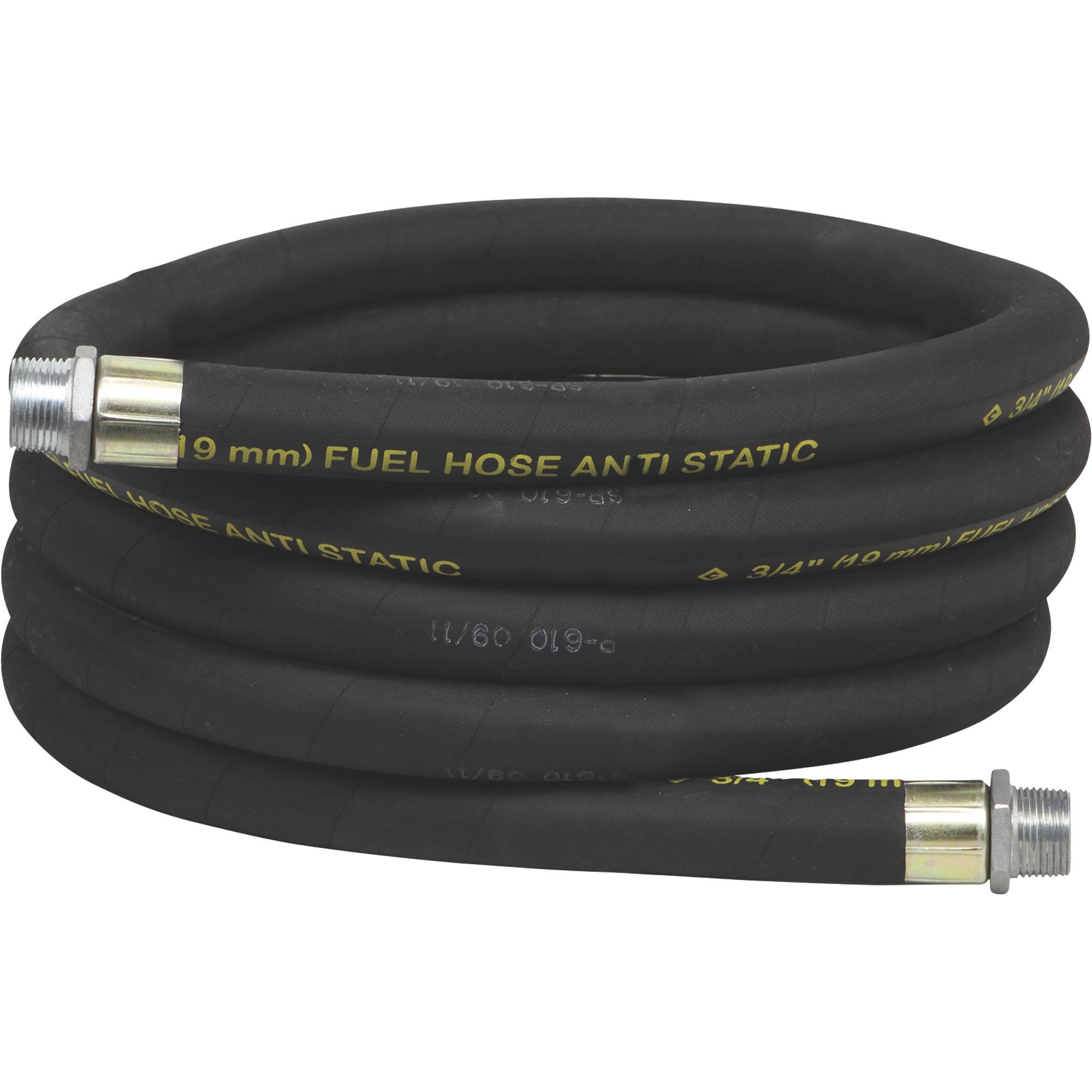 Roughneck Antistatic Grounded Fuel Hose for 12V or 110V Pumps, 3/4in. x 20ft.